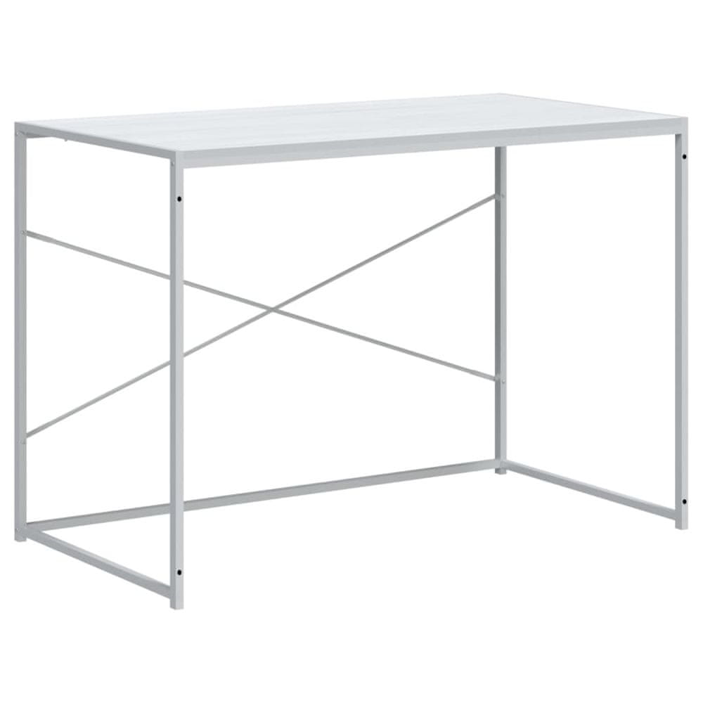 Vidaxl Počítačový stôl biely 110x60x70 cm drevotrieska